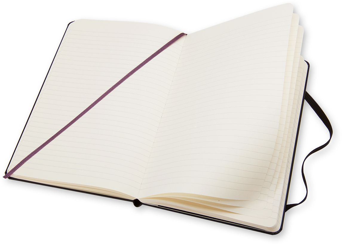 Moleskine Classic Notebook. Large. Ruled. Black. Hard Cover (5 x 8.25) - Image 3