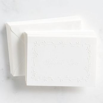Embossed Leaf Thank You Cards - Image 4
