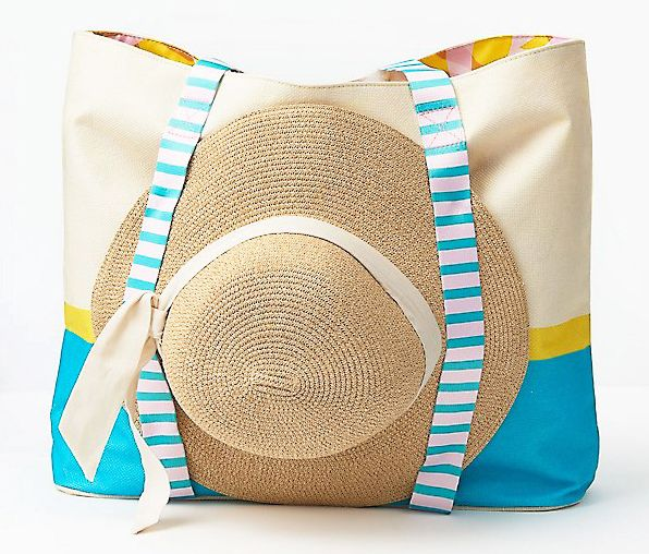 Large Tote With Hat Straps - Image 2