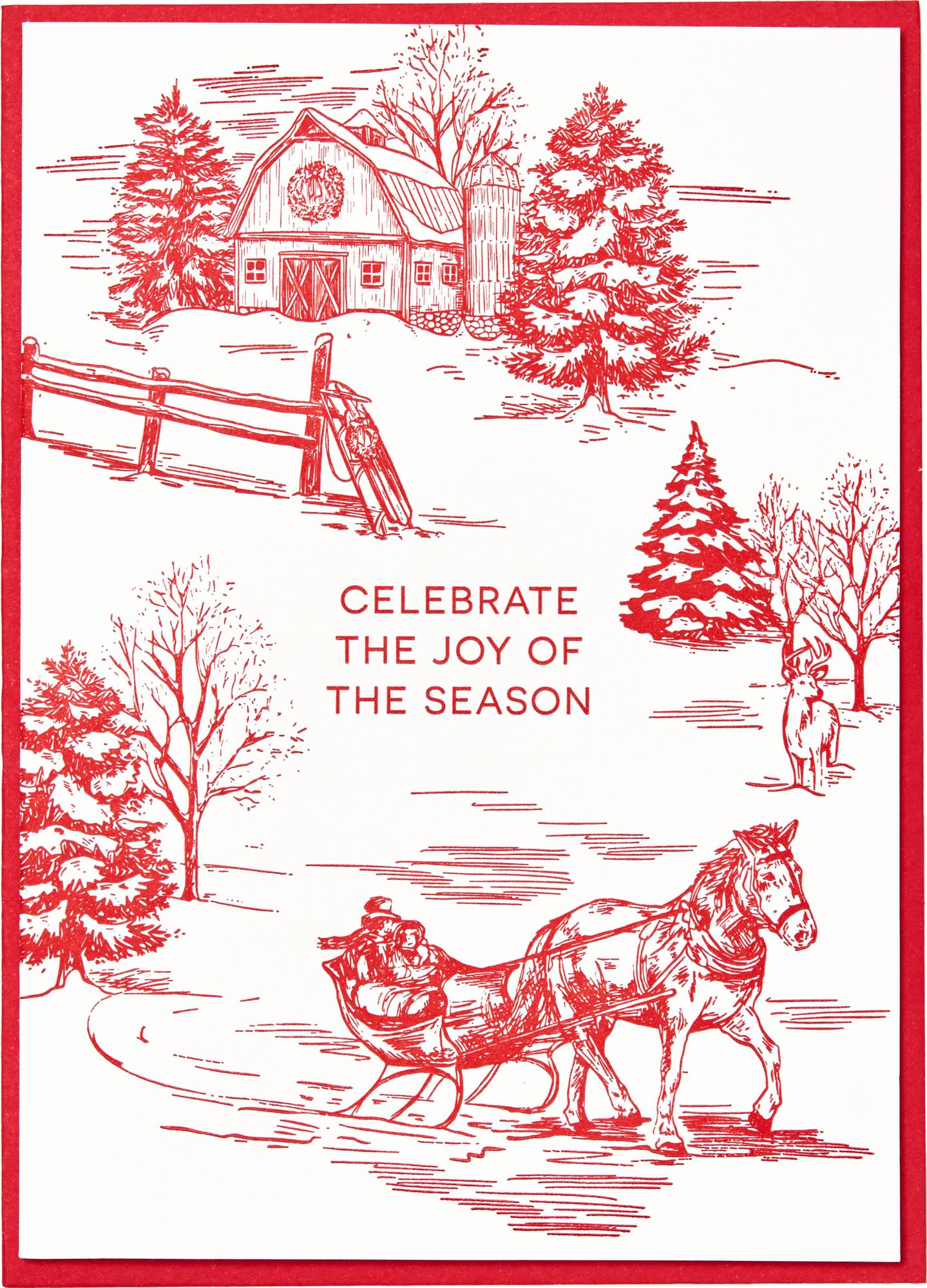 Winter Toile Holiday Card Set - Image 2