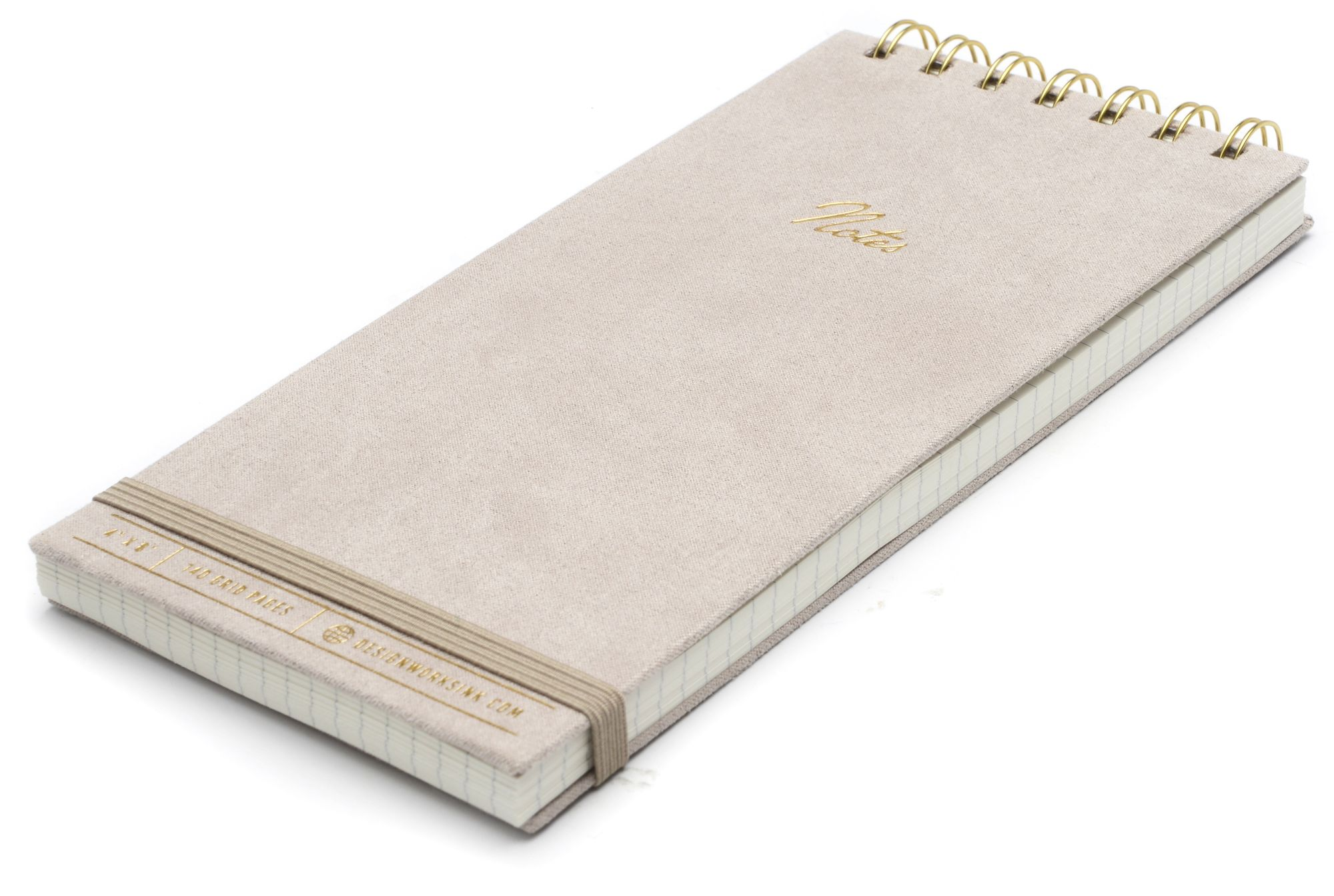 Vegan Suede Reporter Notepad - Taupe - Image 2