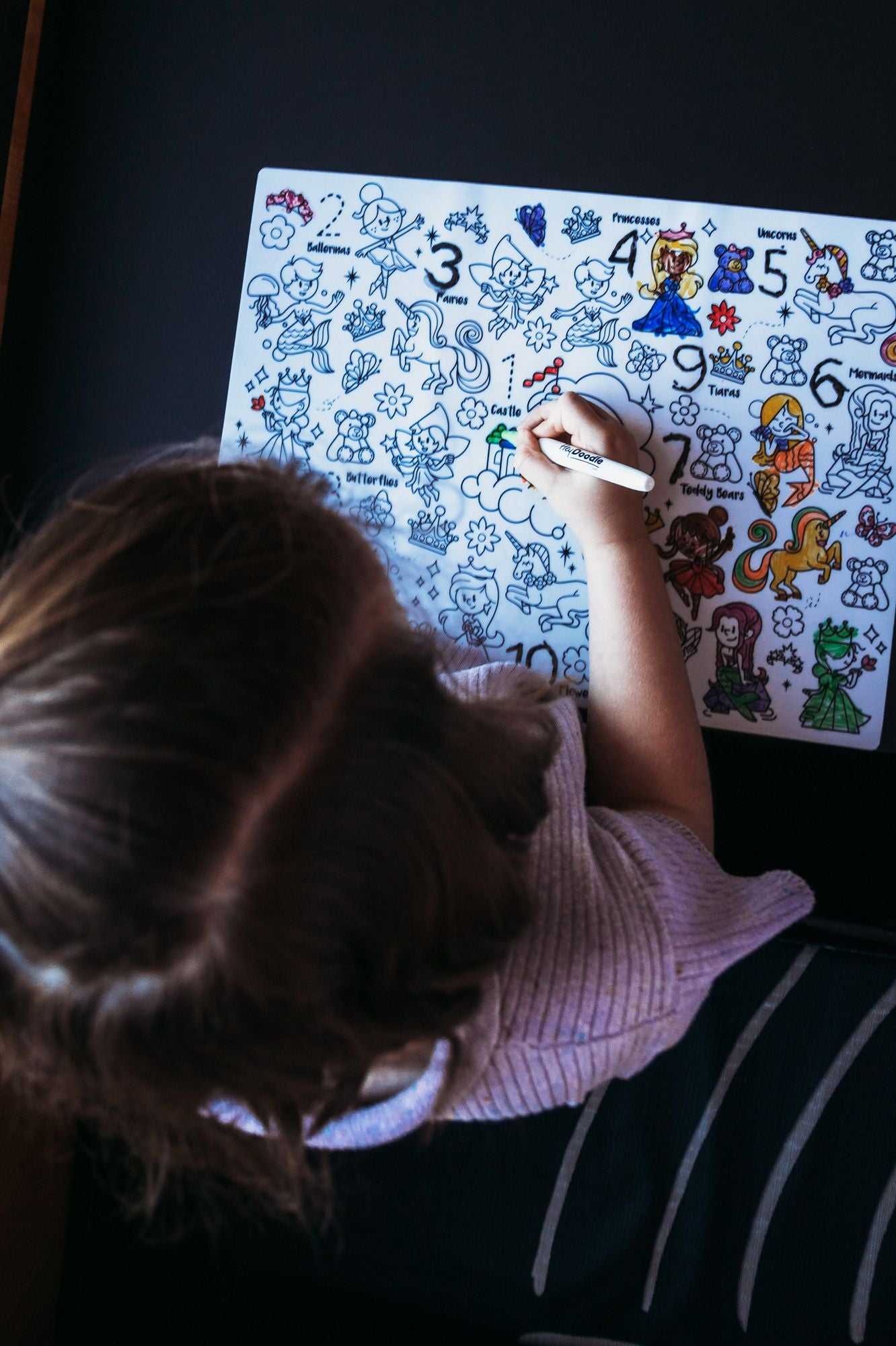 Sugar & Spice Reusable Silicone Colouring Placemat by HeyDoodle - Image 4