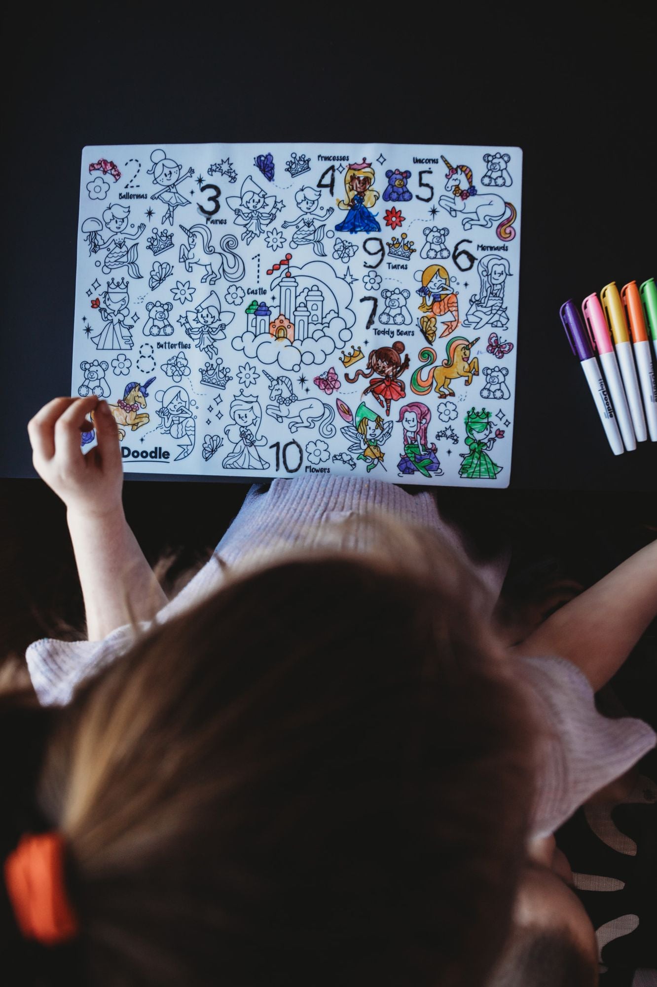 Sugar & Spice Reusable Silicone Colouring Placemat by HeyDoodle - Image 5