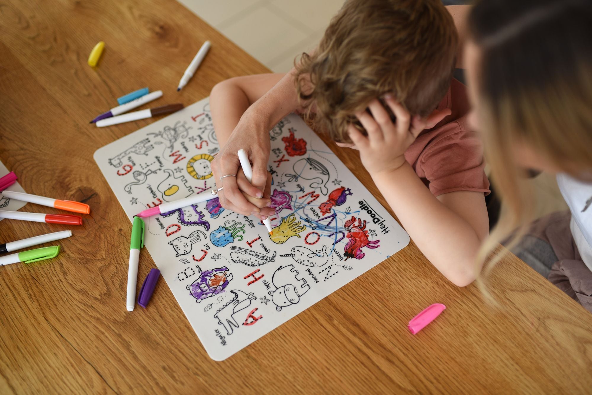 Toot Toot Honk Reusable Silicone Colouring Placemat by HeyDoodle - Image 6