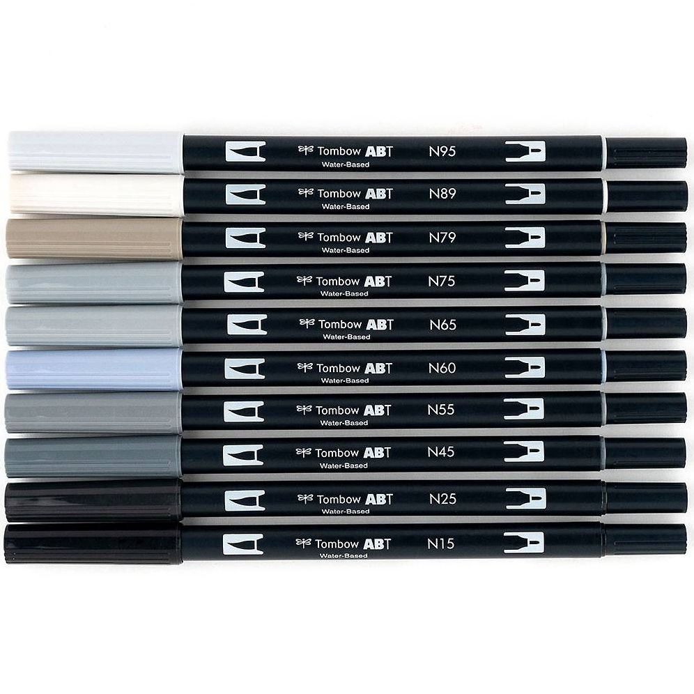 Grayscale Dual Brush Pens - Image 4