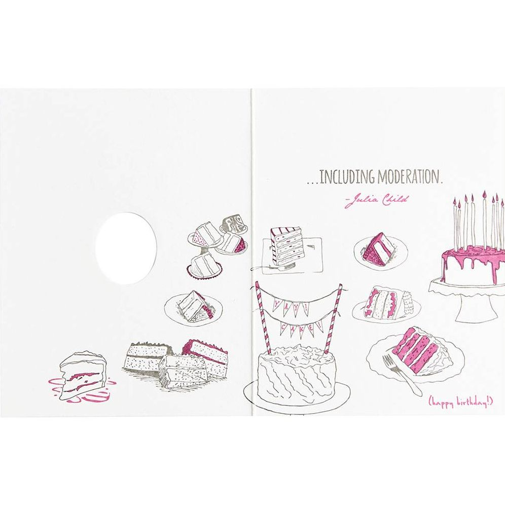 Julia Childs Cake Quote Birthday Card - Image 2