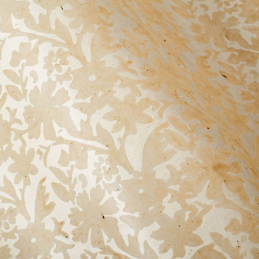 White Batik Floral Handmade Paper - Image 2