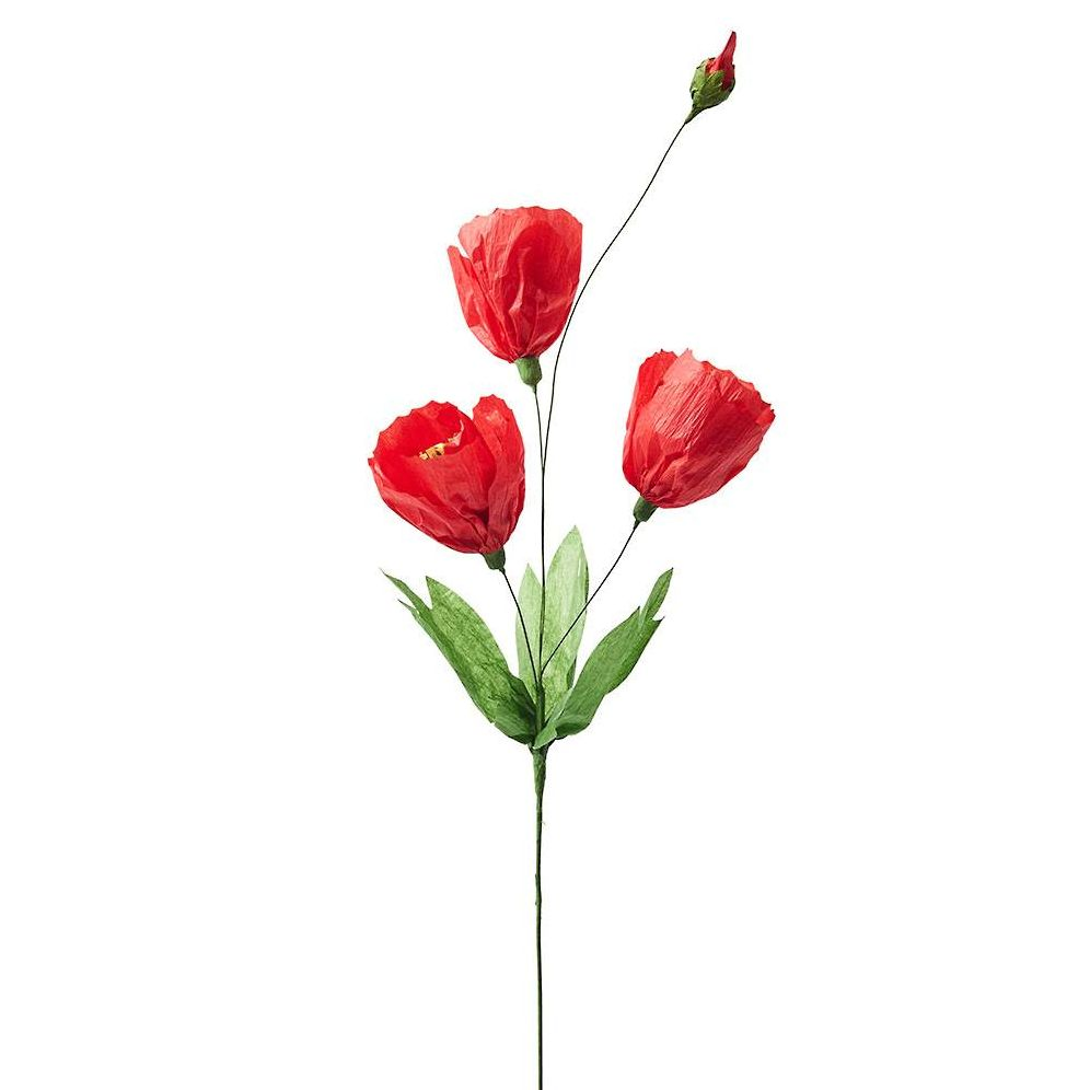 Red Multi Bloom Paper Flower - Image 3