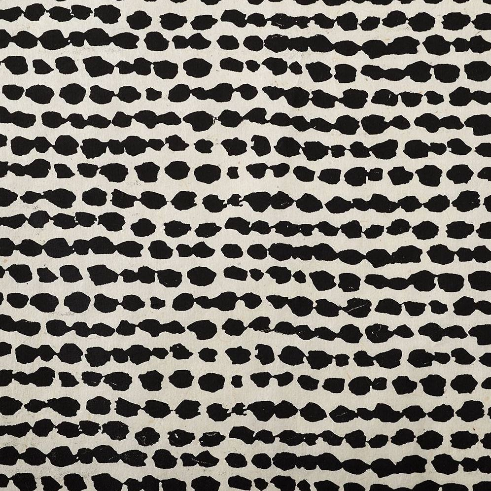 Black String Dot on Cream Handmade Paper - Image 2