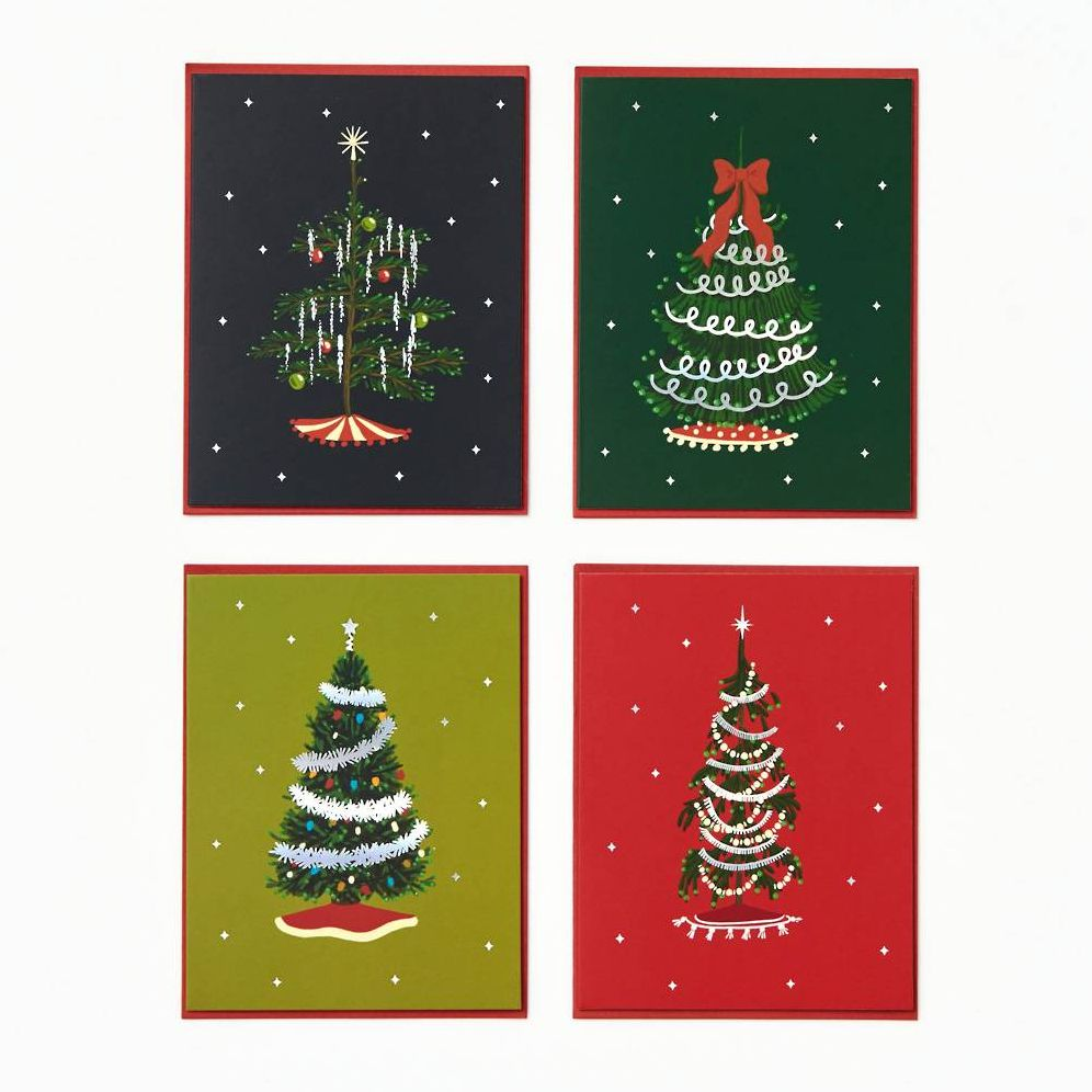 Christmas Tinsel Trees Stationery Set - Image 4