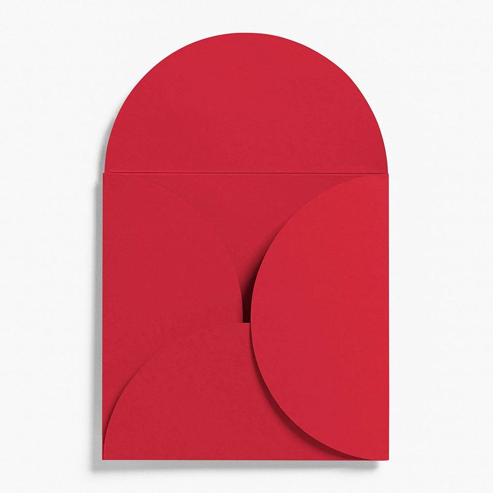 5.25 Square Red Petal Envelopes - Image 2