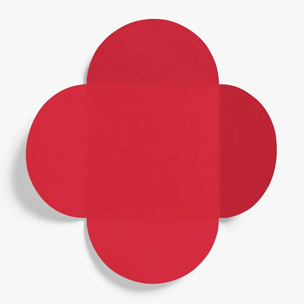 5.25 Square Red Petal Envelopes - Image 3