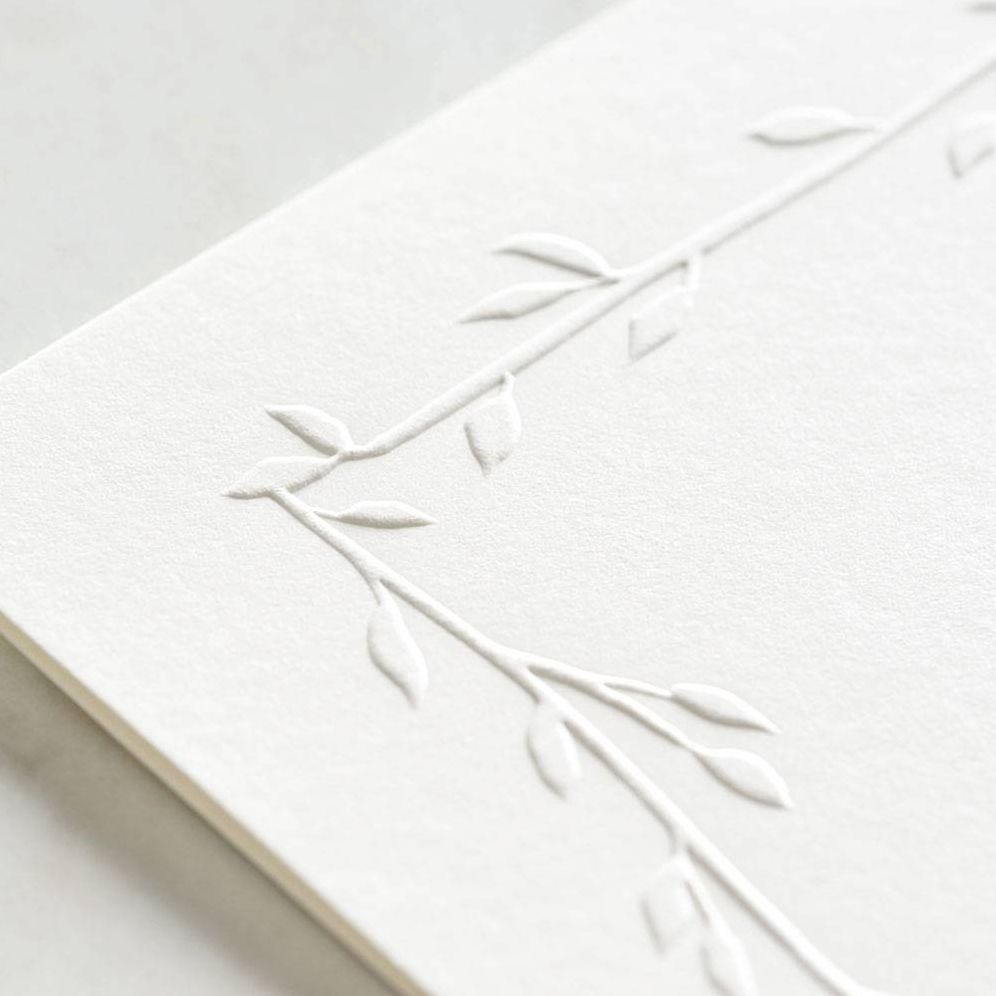 Embossed Leaf Thank You Cards - Image 2
