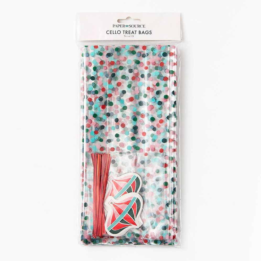 Holiday Dot Cellophane Treat Bags - Image 2