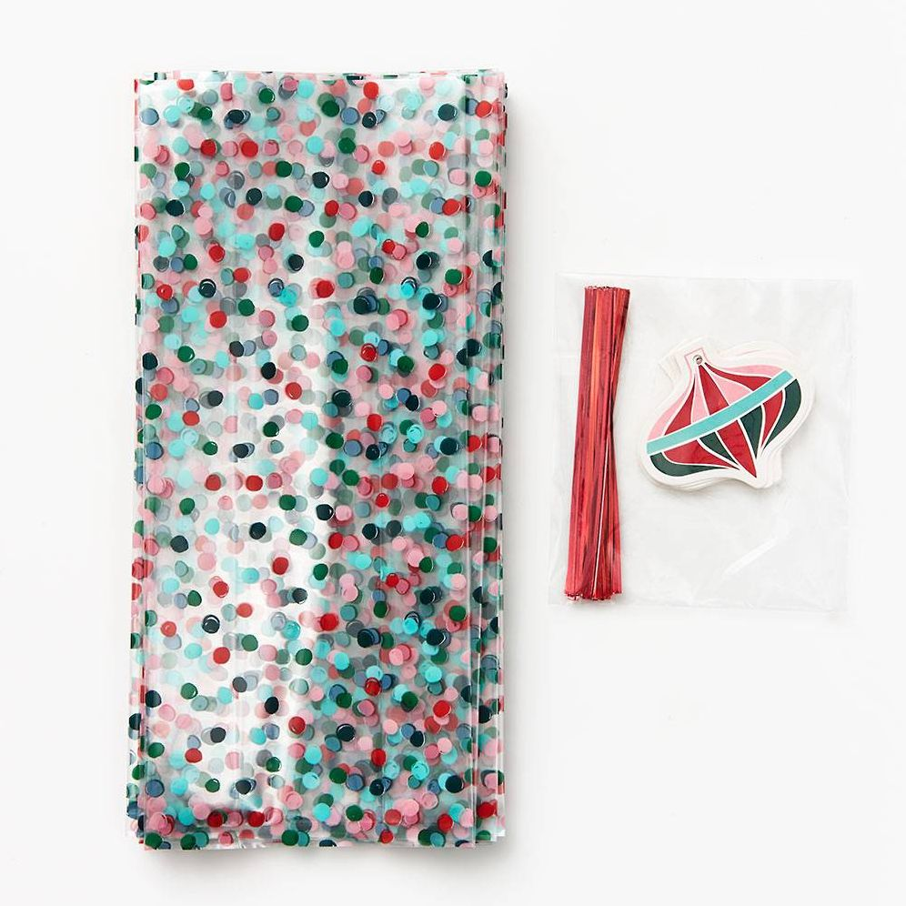 Holiday Dot Cellophane Treat Bags - Image 3