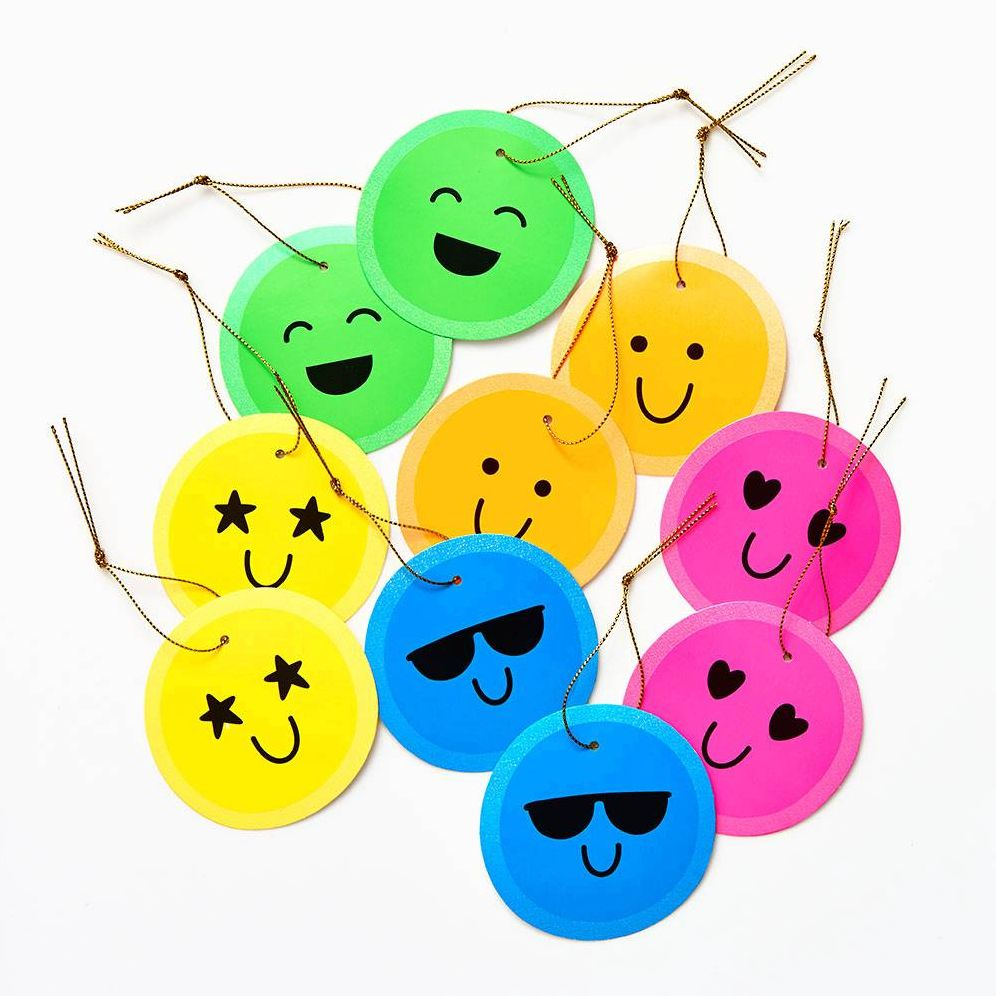 Neon Happy Face Gift Tags - Image 2