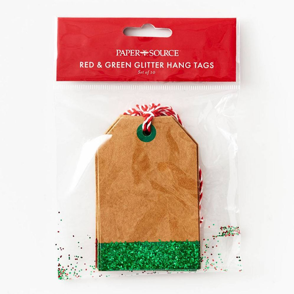 Red/Green Glitter Gift Tags - Image 2