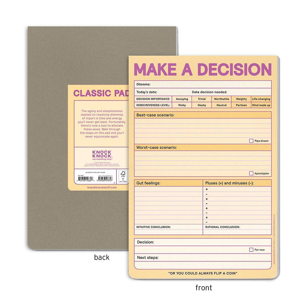 Make A Decision Knock Knock Pad - Image 7