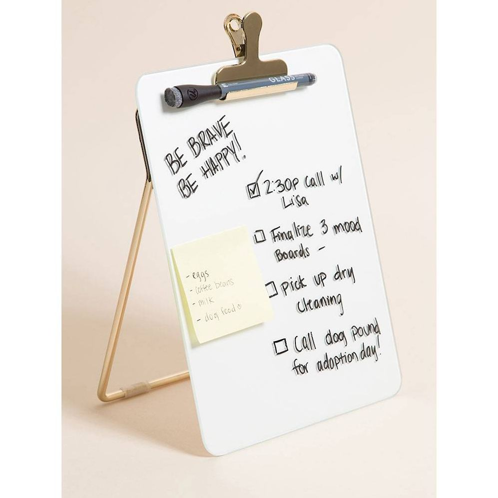 Desktop Gold Glass Dry Erase Board - Image 2