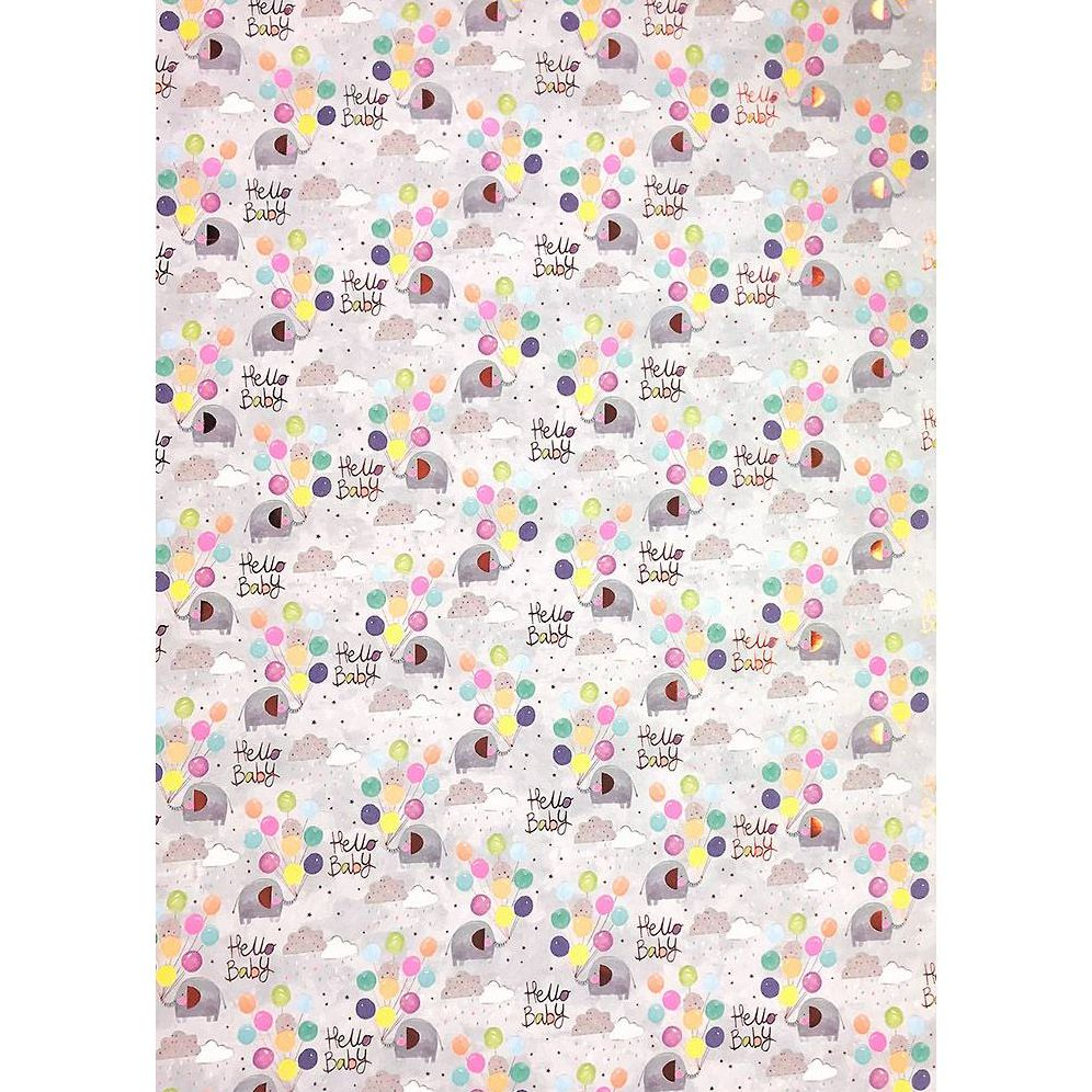 Hello Baby Elephant Flat Wrap - Image 2