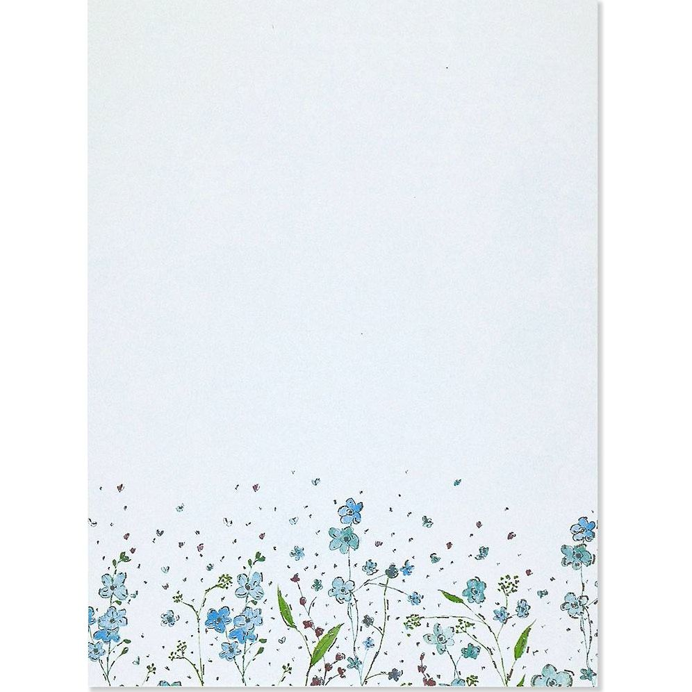 Blue Flowers Stationery Set - Image 3