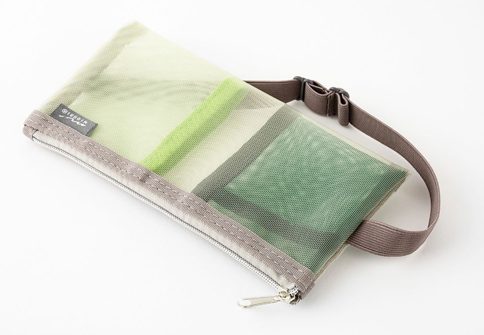 Midori Green Mesh Book Band Pen Case: B6 - A5 - Image 2