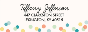 Now and Then Return Address Label