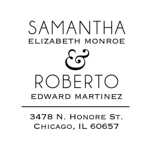 Modern Ampersand Custom Stamp