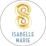 8 Balloon Circle Labels