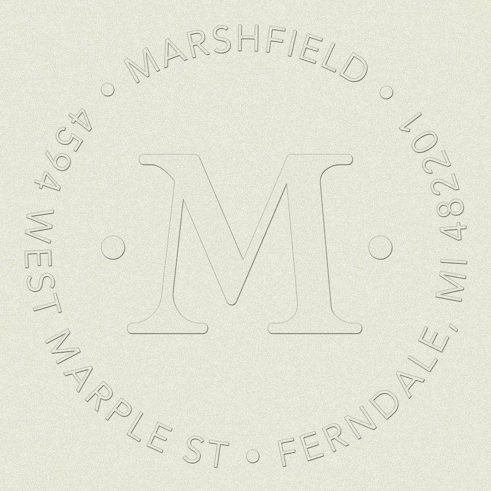 Single Initial Monogram Custom Embosser Plate