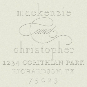 Script Accent Custom Embosser Plate