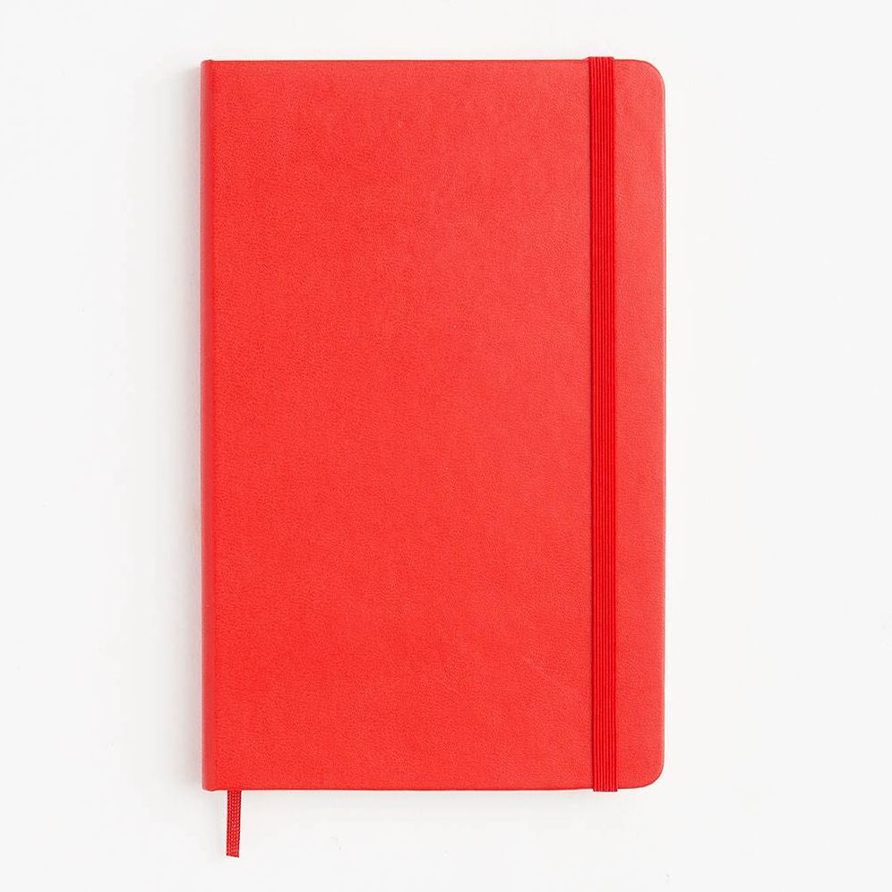 Moleskine Classic Notebook. Large. Ruled. Red. Hard Cover (5 x 8.25)