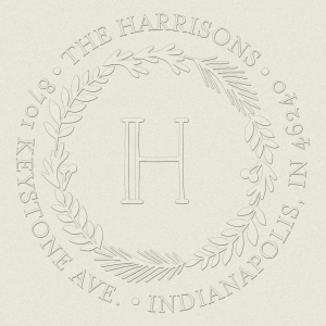 Monogram Wreath Custom Embosser Plate