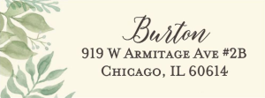 Watercolor Garden Return Address Label
