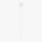 Clear Green Engraved Monogram Skewers