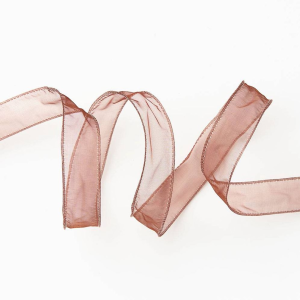 Copper Organdy Wired Ribbon 110YD