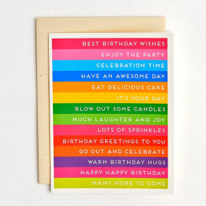 Birthday Stripes Greeting Card