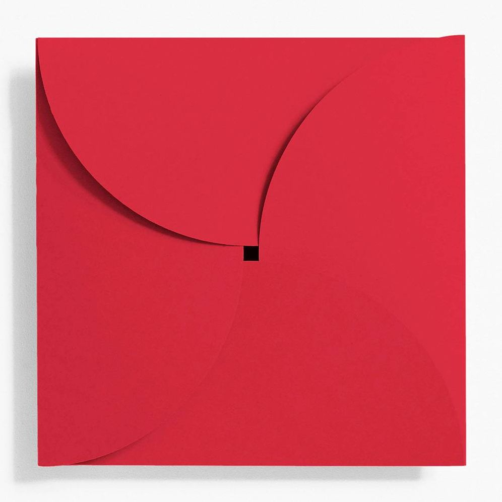 5.25 Square Red Petal Envelopes