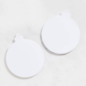 Pure White Ornament Shaped Cards