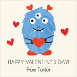 Love Monster Gift Tag Label