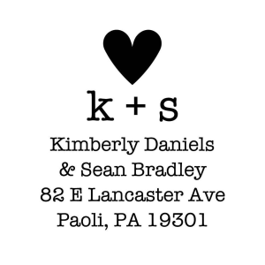 Bold Heart Custom Stamp