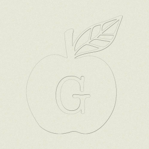 Monogram Apple Custom Embosser Plate