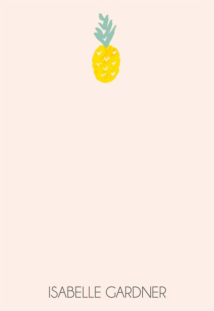 Pineapple Personalized Notepad Sets