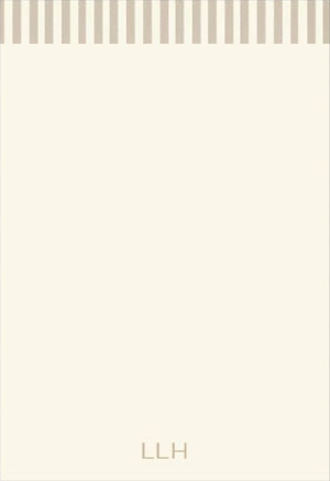 Taupe Picard Stripe Personalized Notepad Set