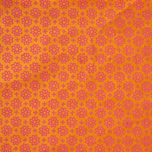 Orange Magenta Blossoms Handmade Paper