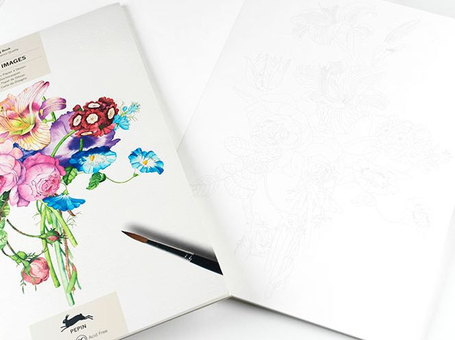 Floral Images - Artists' Colouring Book - Image 2