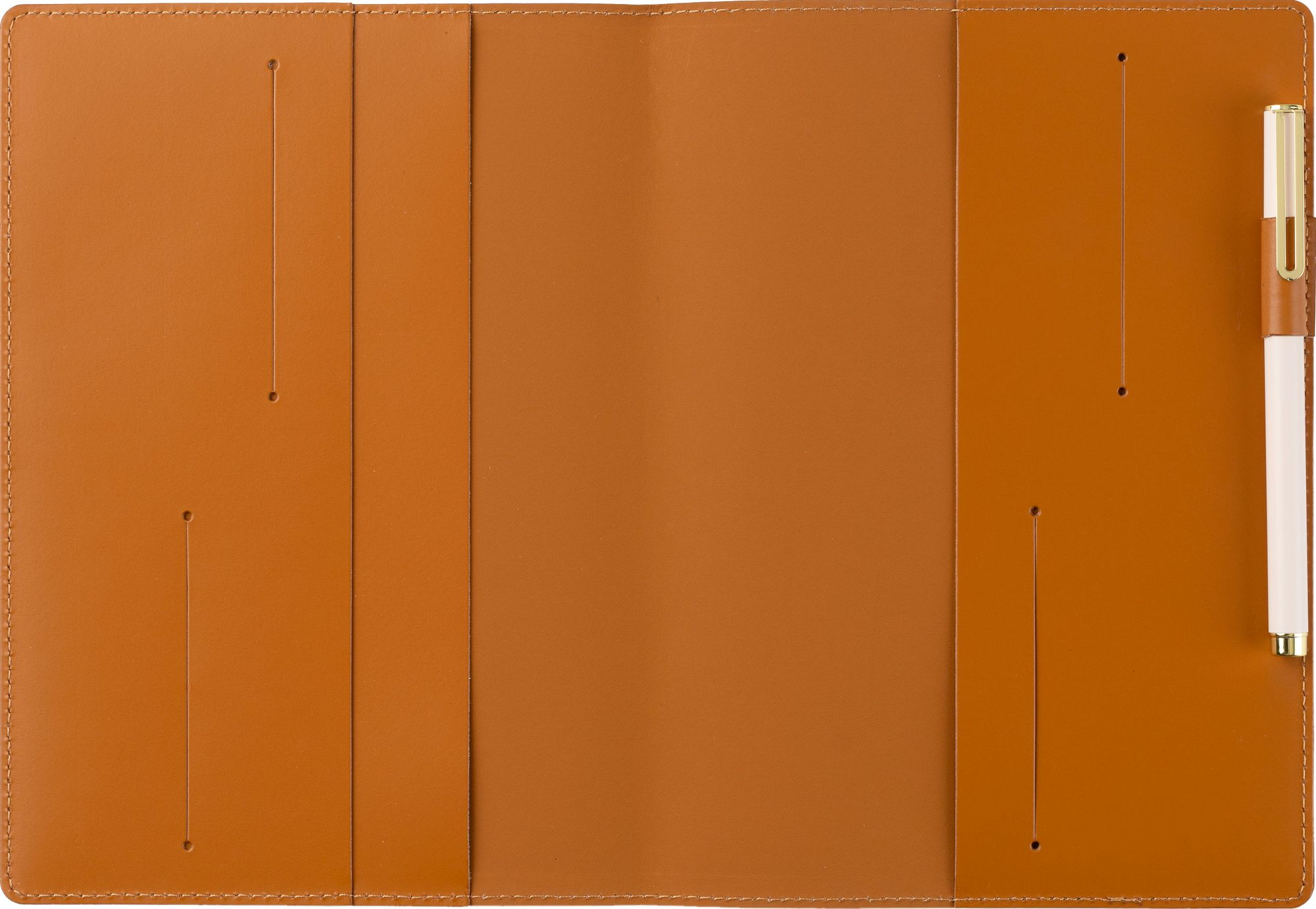 Paper Source Tan Leather Refillable A5 Journal Cover - Image 3