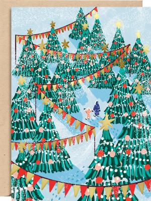 Snowy Tree Farm Holiday Card Set