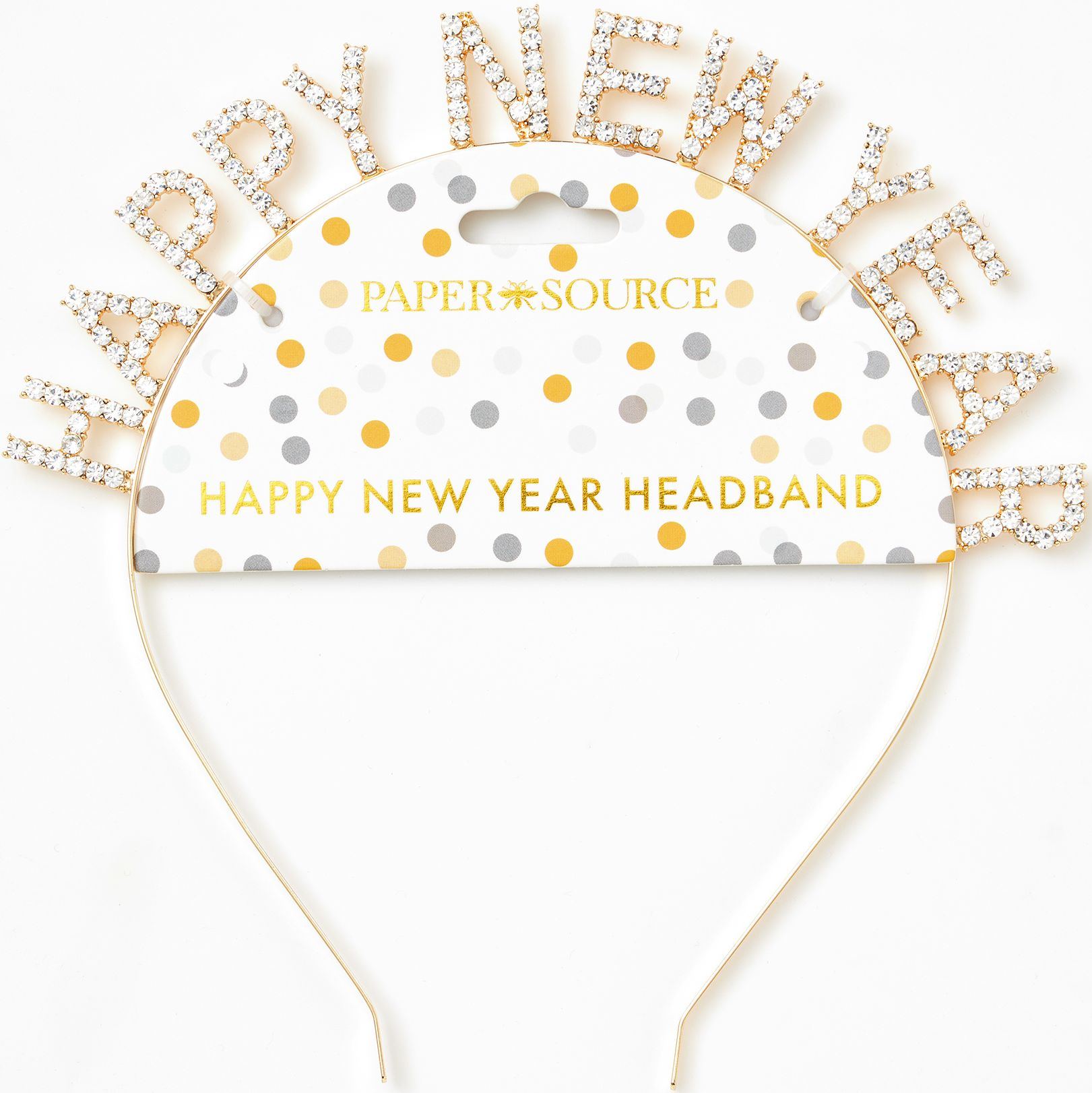 Jeweled Happy New Year Gold Headband - Image 2
