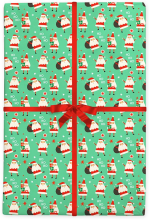 Jolly Santas Flat Wrap
